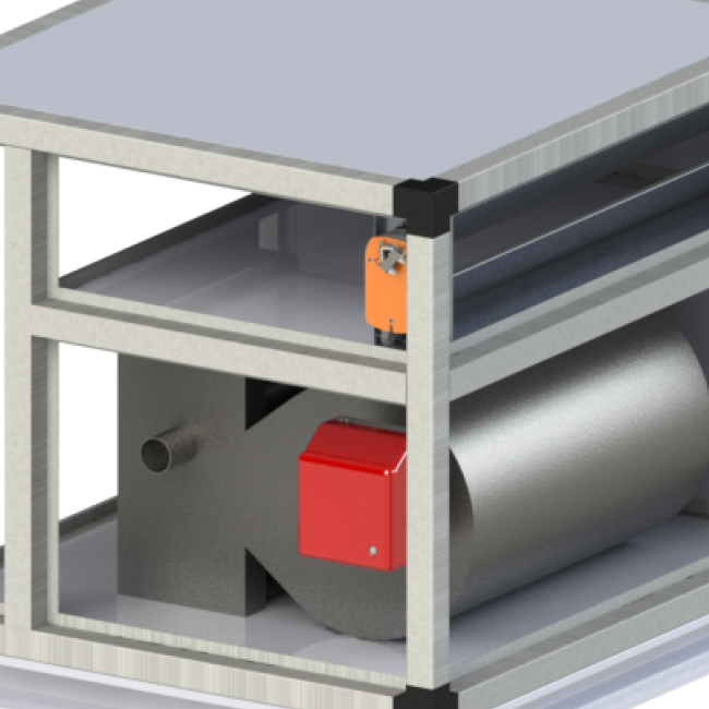 Приточный агрегат климатический наружного исполнения с газовым нагревом и охлаждением