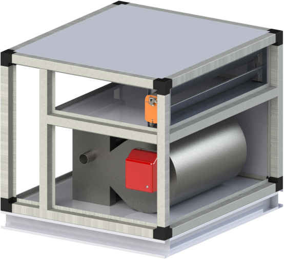 Приточный агрегат климатический наружного исполнения с газовым нагревом